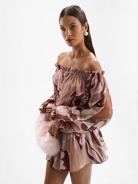 CIN CIN CHLOE MINI DRESS - DECO MOCHA